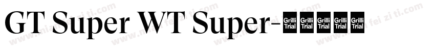 GT Super WT Super字体转换
